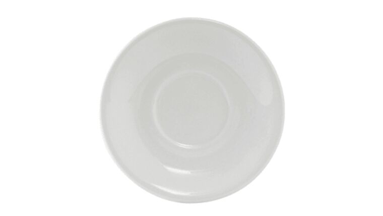 Alaska Bright White Round Saucer – 5″ | Rental