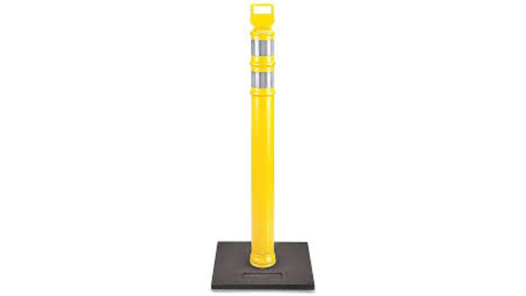 45″ Yellow Delineator Post w/o Base With Reflective Lines | Rental