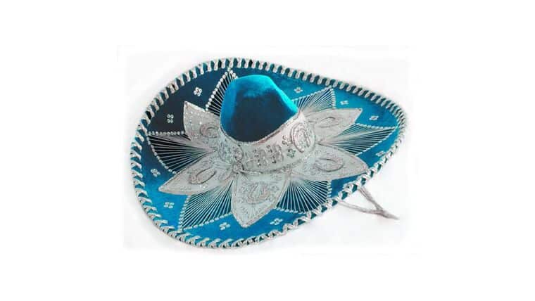Mariachi Sombrero – Light Blue & Silver | Rental