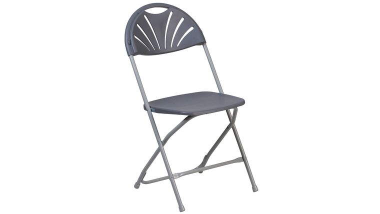 Fiesta Folding Chair – Fan Back – Charcoal Grey | Rental