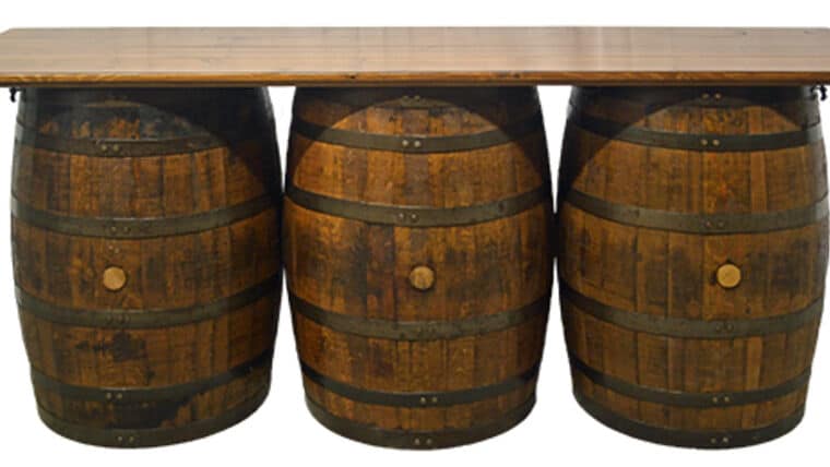 8′ Triple Wine Barrel And Plank Bar Kit | Rental