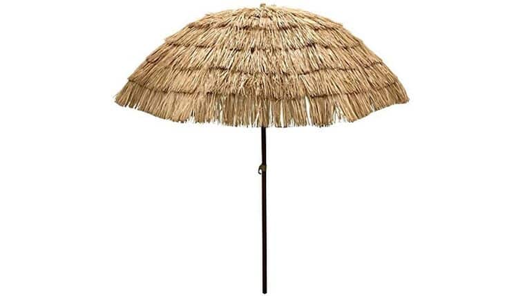 8′ Market Umbrella Kit – Natural Tiki Thatch | Rental