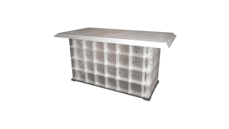 Buffet Table – 6′ Glass Block Lighted Buffet Table | Rental Buffet Table – 6′ Glass Block Lighted Buffet Table | Rental