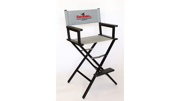 Directors Chair – Black Director Chair w/Custom Canvas Top & Bottom | Rental