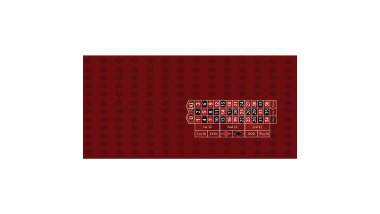 Roulette – 8′ Casino Gaming Table Kit – Burgundy | Rental