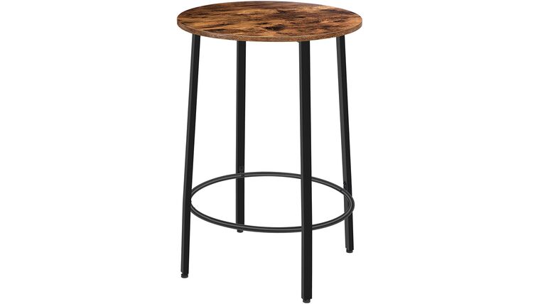 36.2” Round Cocktail Table – Rustic Brown | Rental