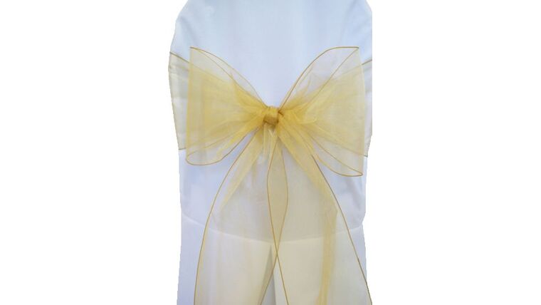 8″ x 108″ Gold Organza Sash | Rental 8″ x 108″ Gold Organza Sash | Rental