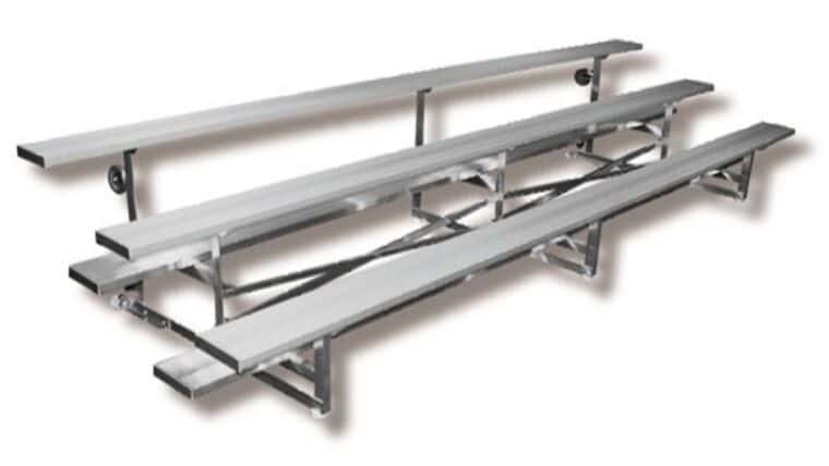 3 Row Tip N Roll Portable Aluminum Bleacher (Seats 50*) – 27′ | Rental