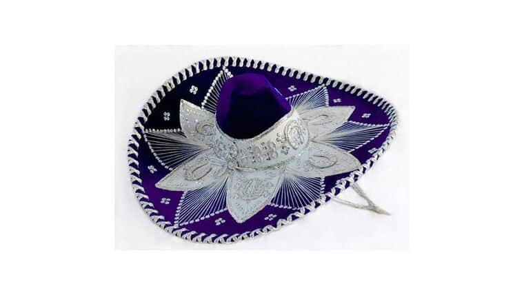 Mariachi Sombrero – Purple & Silver | Rental
