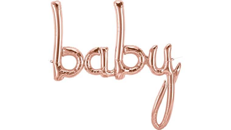 46″ It’s A Girl Rose Gold Air-Fill Script Phrase Anagram Balloon | Purchase