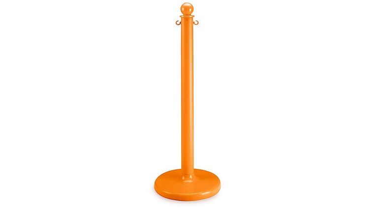 40″H Safety Orange Plastic Stanchion Post Only | Rental