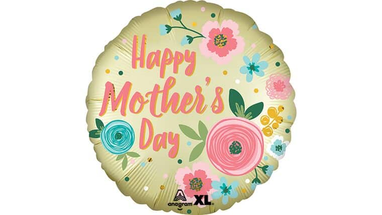 18″ Mothers Day Pastel Yellow Anagram Balloon | Rental