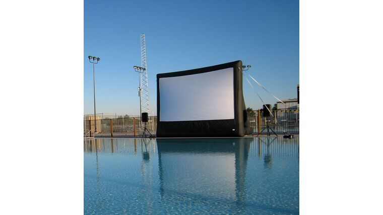 Package – 16′ x 9′ Inflatable Movie Night Package w/FM Audio Broadcast | Rental