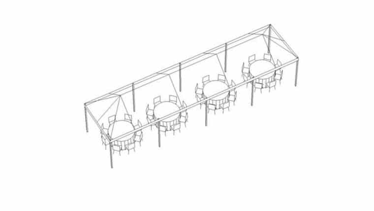 10′ x 40′ Frame Tent | White | Rental 10′ x 40′ Frame Tent | White | Rental