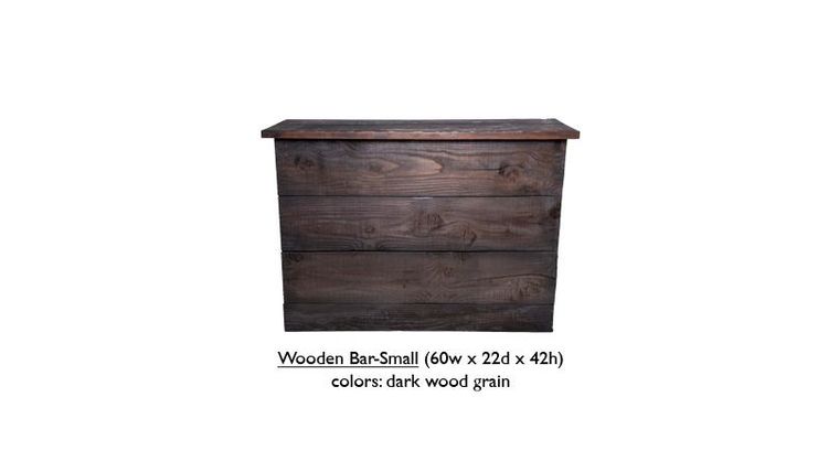 5’ Small Wooden Bar | Rental