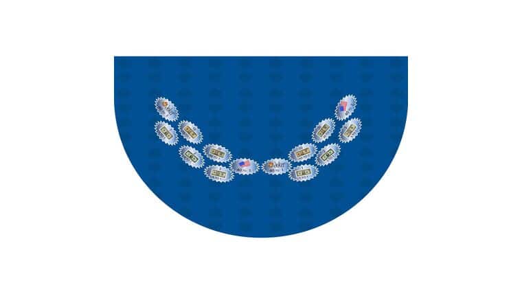 Money Wheel – 6′ Blue Money Wheel Casino Game Kit | Rental