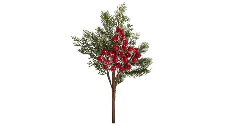 20” Iced Pine and Berries Artificial Plant | Rental