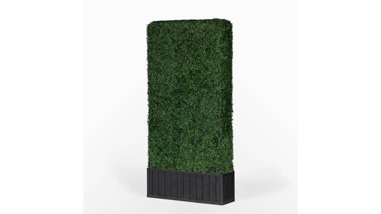 8’h x 4’w Boxwood Hedge With Planter | Rental
