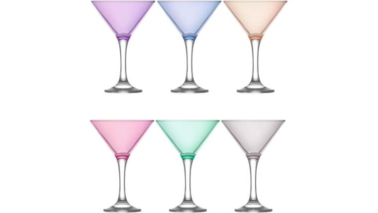 Martini Glass – Colorful Martini Cocktail Glass Set – Party Drinkware for Elegant Cocktails – Dishwasher Safe – Made in Europe | Rental Martini Glass – Colorful Martini Cocktail Glass Set – Party Drinkware for Elegant Cocktails – Dishwasher Safe – Made in Europe | Rental