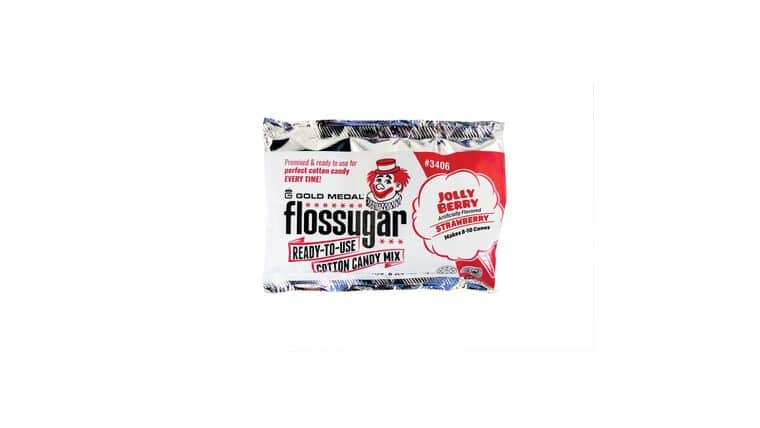 Cotton Candy – Jolly Berry (Strawberry) 8-oz. Flossugar Pouches | Rental
