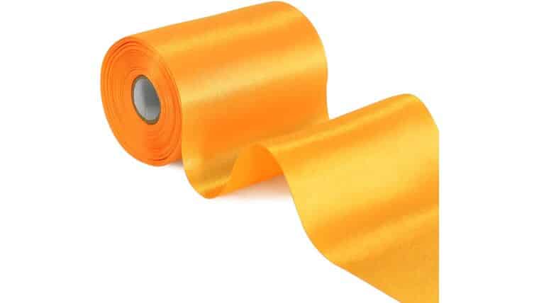 4 Inch x 22yd Wide Satin Ribbon – Gold | Rental