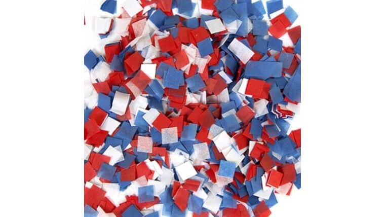 Red/White/Blue Snow Tissue Confetti Bulk Purchase (1lb) | Rental