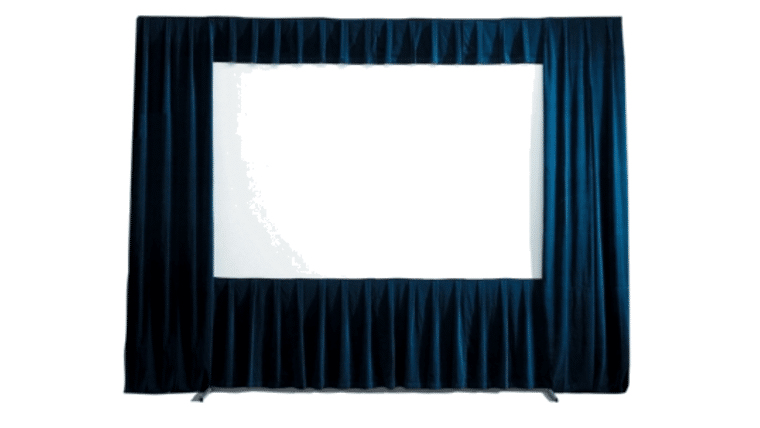10.5′ x 14′ Fast Fold Projection Screen Drape Kit | Rental