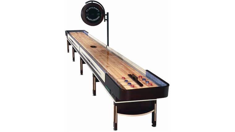 Shuffle Board – 12′ Shuffleboard Table w/Electronic Scoring Game | Rental