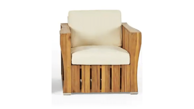 Cadence Outdoor Wood Club Chair – Brown | Rental Cadence Outdoor Wood Club Chair – Brown | Rental