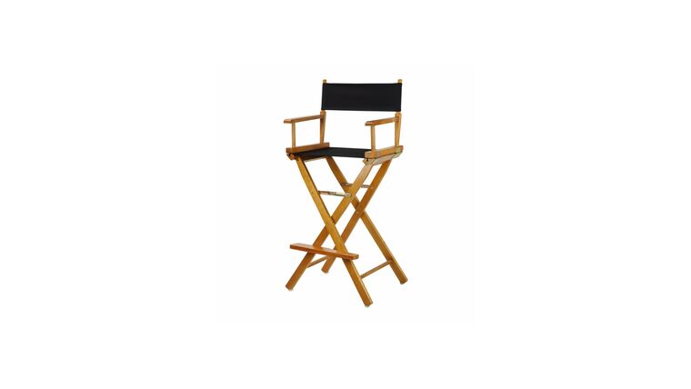 Directors Chair – Honey Oak Wood Bar Height Directors Chair (Frame Only) – 30″ | Rental