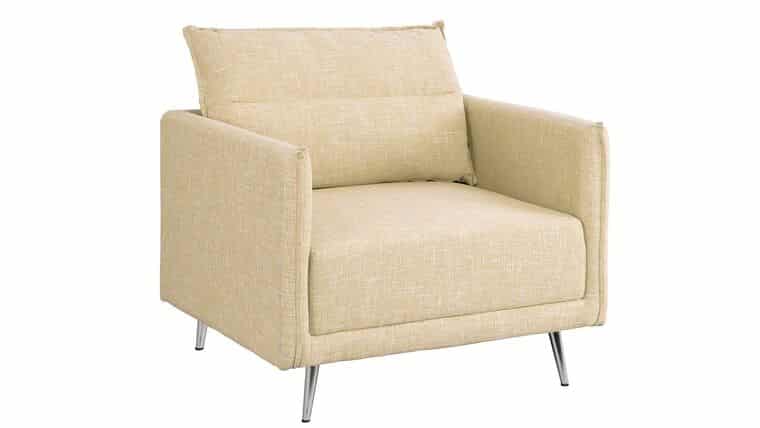 Beige Andres Mid Century Fabric Accent Chair | Rental Beige Andres Mid Century Fabric Accent Chair | Rental
