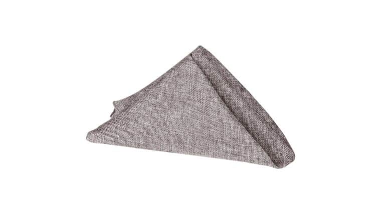 Faux Burlap Napkin 20″x20″ – Grey | Rental