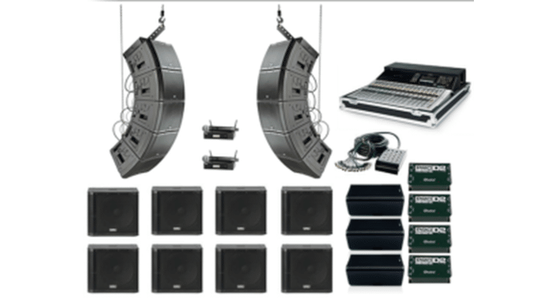 Package – Up To 2500 Person Event System – QSC Line Array System | Rental