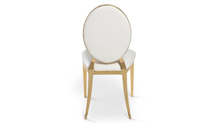 Alexa Chair – Gold/White | Rental