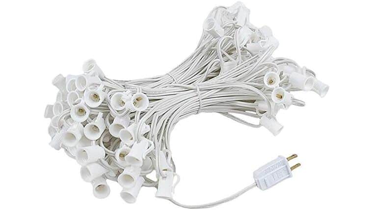 100′ White C7 – 7 Watt Clear Incandescent Bulb String Lights Kit | Rental 100′ White C7 – 7 Watt Clear Incandescent Bulb String Lights Kit | Rental