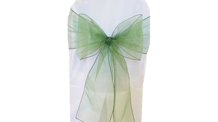 8" x 108" - Organza Chair Sash - Clover | Rental