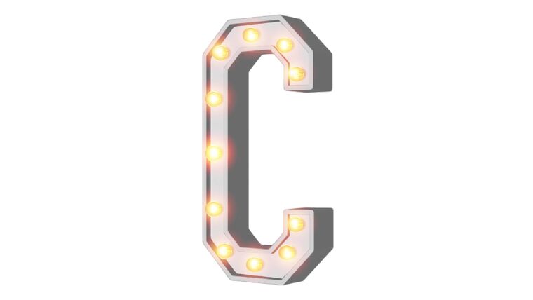4′ Wood Letter – White – “C” | Rental