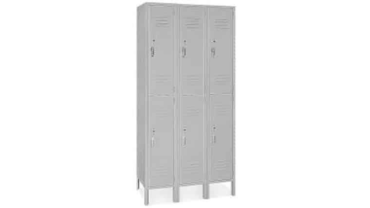 Double Tier – 3 Wide Locker Room Lockers – Grey | Rental