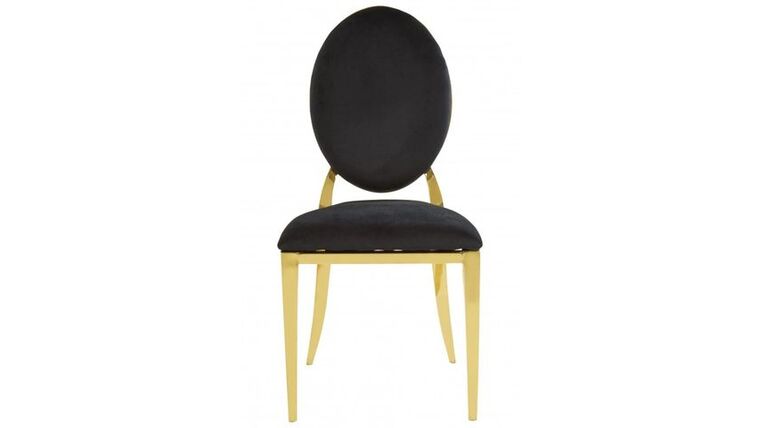 Alexa Chair – Gold/Black | Rental