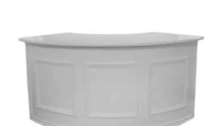 12′ Wood Circle Bar – White | Rental