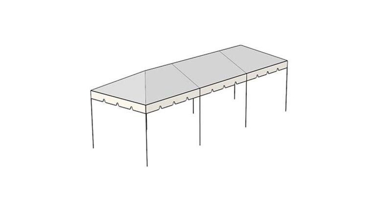 10′ x 30′ Frame Tent | White | Rental 10′ x 30′ Frame Tent | White | Rental