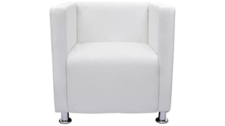 Armchair – vidaXL Artificial Leather Armchair Tub Club Barrel Design Chair White Modern Room Seat | Rental Armchair – vidaXL Artificial Leather Armchair Tub Club Barrel Design Chair White Modern Room Seat | Rental