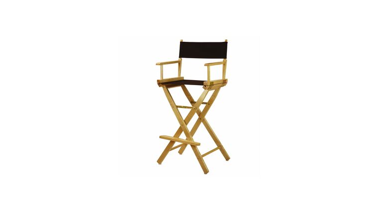 Directors Chair – Natural Wheat Wood Bar Height Directors Chair (Frame Only) – 30″ | Rental