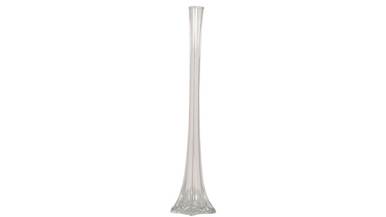 20″ Clear Glass Eiffel Tower Vase | Rental 20″ Clear Glass Eiffel Tower Vase | Rental