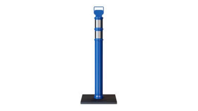 45″ Blue Delineator Post w/o Base With Reflective Lines | Rental