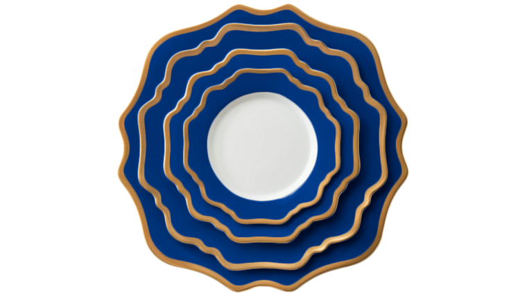 Casablanca Gold & Royal Blue – 8.5″ Salad Plate | Rental