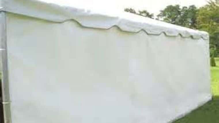 10’H x 40’L Solid White Tent Sidewall | Rental 10’H x 40’L Solid White Tent Sidewall | Rental
