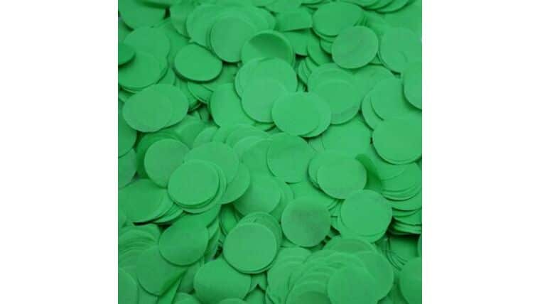 1″ Dark Green Tissue Circles (1lb) | Rental