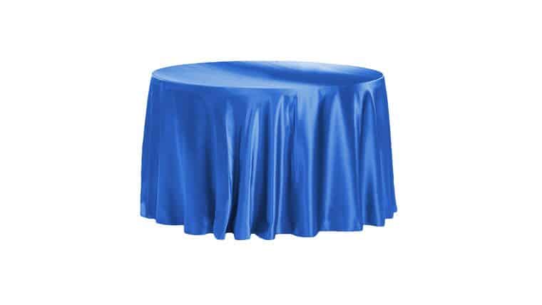 Satin 120″ Round Tablecloth – Royal Blue | Rental