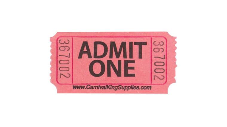 Pink “Admit One” Stock Roll Tickets (Single Roll – 2,000 Tickets) | Rental Pink “Admit One” Stock Roll Tickets (Single Roll – 2,000 Tickets) | Rental